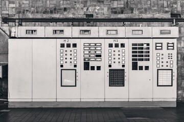 old control center in a disused industrial area