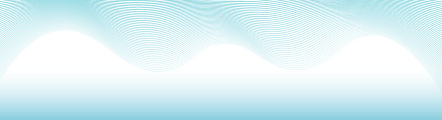 Abstract blue smooth waves on gradient white background.Vector illustration.