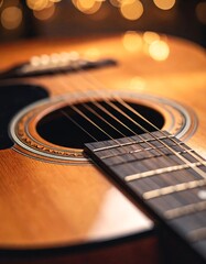 Fototapeta premium Close-up acoustic guitar (2)