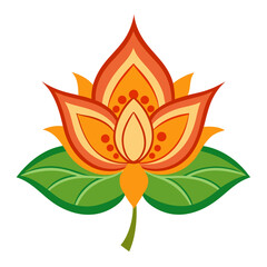 sita ashok flower on white background