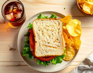 Modern Sandwich Set with Fresh Ingredients
