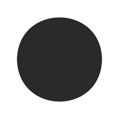 Solid black circle on white background