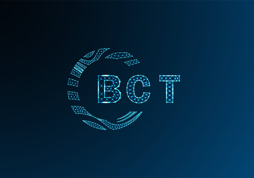BCT low poly letter logo vector design. BCT lower poly logo design. BCT unique low poly logo design.