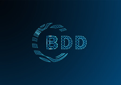 BDD low poly letter logo vector design. BDD lower poly logo design. BDD unique low poly logo design.