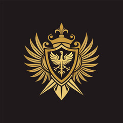 Golden heraldic symbol 