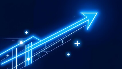 Multi-layered arrow with transparency effects
