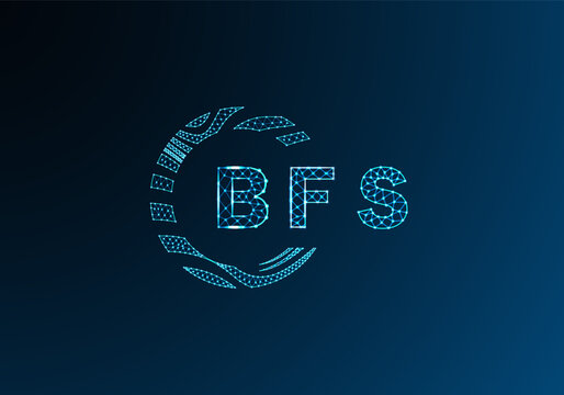 BFS low poly letter logo vector design. BFS lower poly logo design. BFS unique low poly logo design.