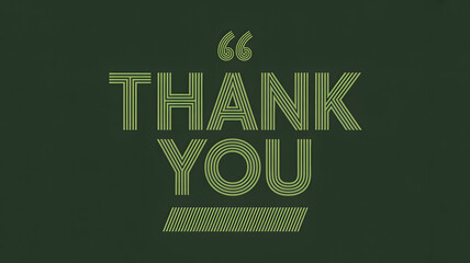 Express sincere appreciation with this modern, stylish "Thank You" graphic for any professional or personal message