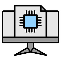 Technology lineal color icon