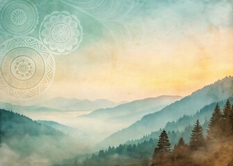 landscape with mountains