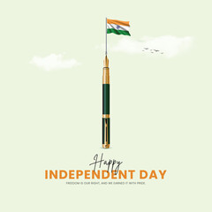 India Independence Day sale banner concept. Indian flag.
3d Vector illustration