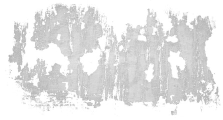 Isolated concrete wall fragment after plaster removal transparent background PNG for design needs