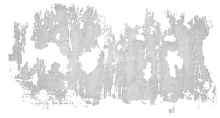 Isolated concrete wall fragment after plaster removal transparent background PNG for design needs