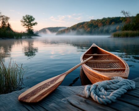 Calm morning on a lake