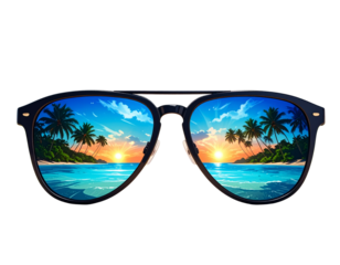 Aviator Sunglasses Capturing the Tropical Paradise