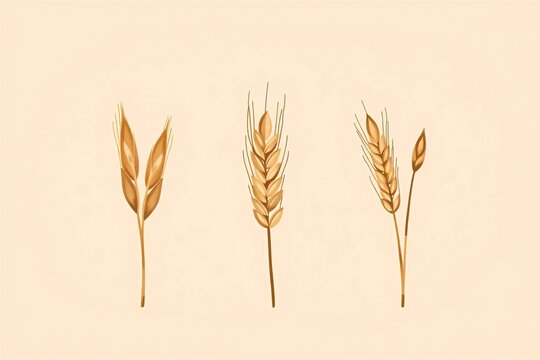 Clean, minimal design highlighting natural grain textures with neutral color palette. Great for commercial use in food industry advertising.