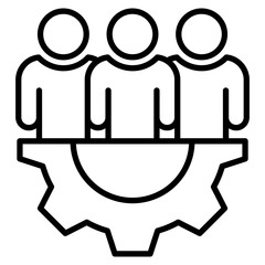 Management line icon