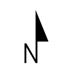 Architectural north arrow and compass outline vector