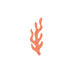 Naklejka premium Sea coral and seaweed vector illustration 