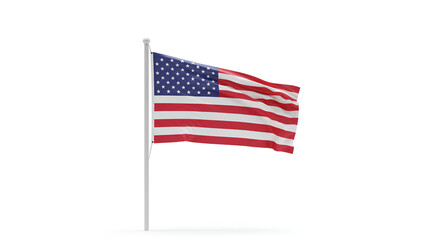 American flag waving