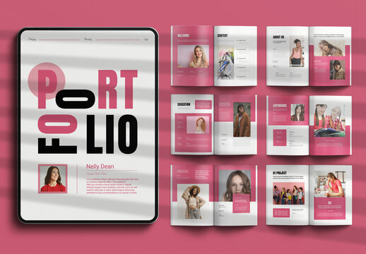 Pink Portfolio Layout
