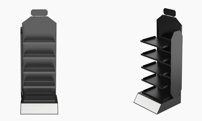 Display Stand Mockup Isolated On White Background. 3d illustration