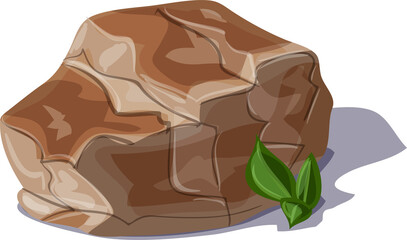 vector illustration of brown rocks