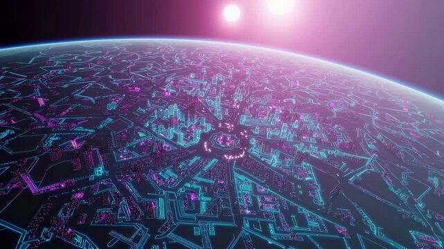Alien Disc-World Under Twin Suns