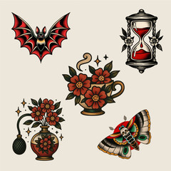 
Vintage collage collection element,retro sticker design