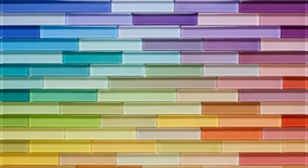 Abstract rainbow gradient glass tiles, a vibrant spectrum for creative backdrops and decorative
