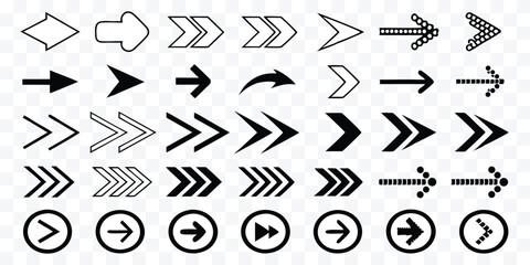 Diverse Arrow Icon Set for Web Design and Creative Projects Navigation and Directional Symbols Collection