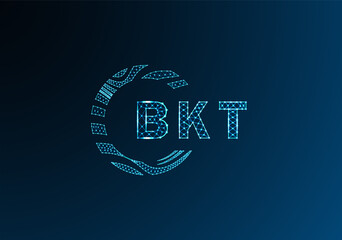 BKT low poly letter logo vector design. BKT lower poly logo design. BKT unique low poly logo design.