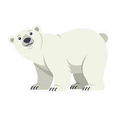 Naklejka premium Polar Bear vector illustration on white background.