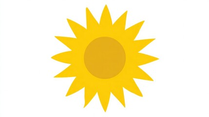 Simple Yellow Star Sun Graphic Design