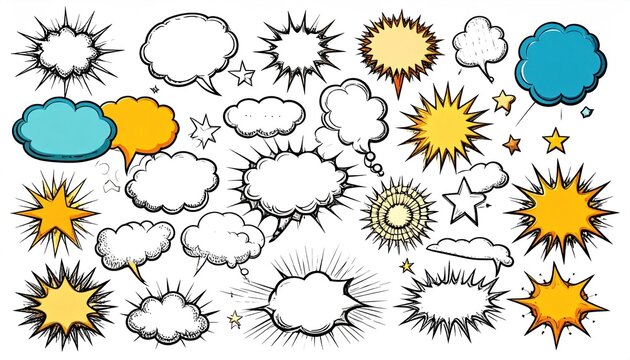 Comic book speech bubbles