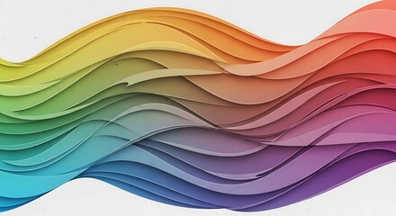 Obraz premium Colorful Wave Design Background with Smooth Layers and Elegant Gradient