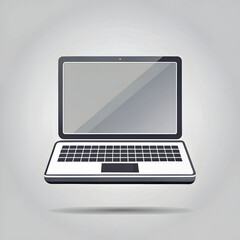 laptop icon in trendy flat style isolated on grey background
