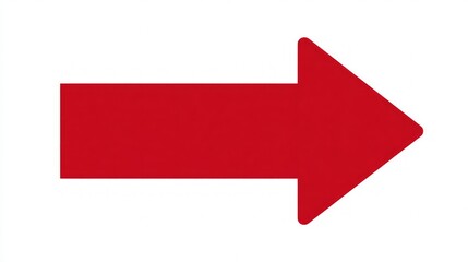 Red Arrow Sign On White Background