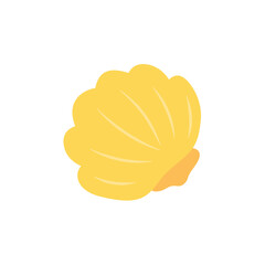 Cartoon seashells in flat style. Vector illustration.