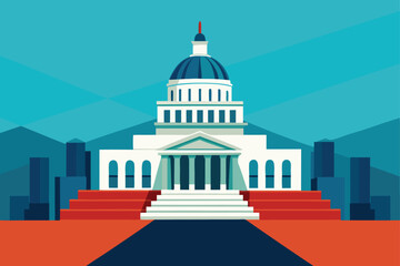 government complex with central rotunda  .eps