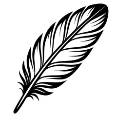 Obraz premium Ornate Stylized Vector of a Feather - Perfect for Artistic and Decorative Projects