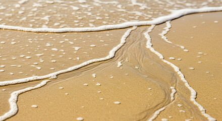 Sandy beach with waves