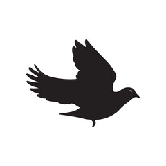 Simple Silhouette of a Bird in Flight
