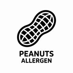 Fototapeta premium Vector Icon for Peanut Allergen Food Labeling