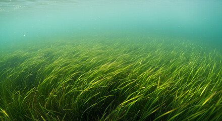 Obraz premium Underwater grass field