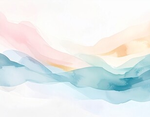 カラフルなにじみ水彩テクスチャ背景