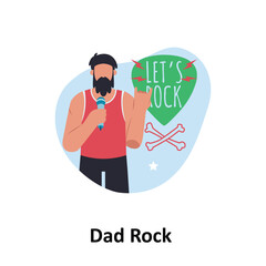 Dad Rock Vector illustration which can easily modify or edit