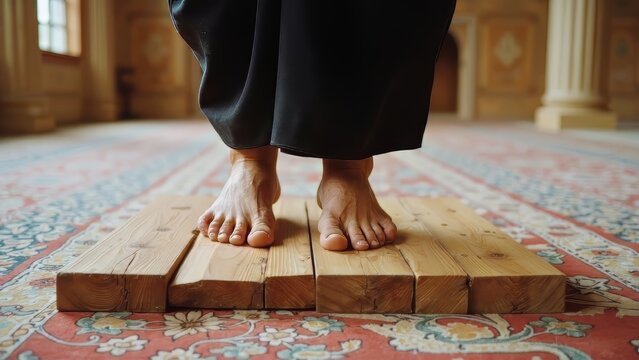 Wooden Foot Massage Scene