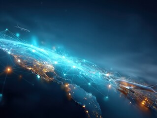Global air travel network
