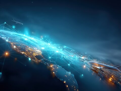 Global air travel network